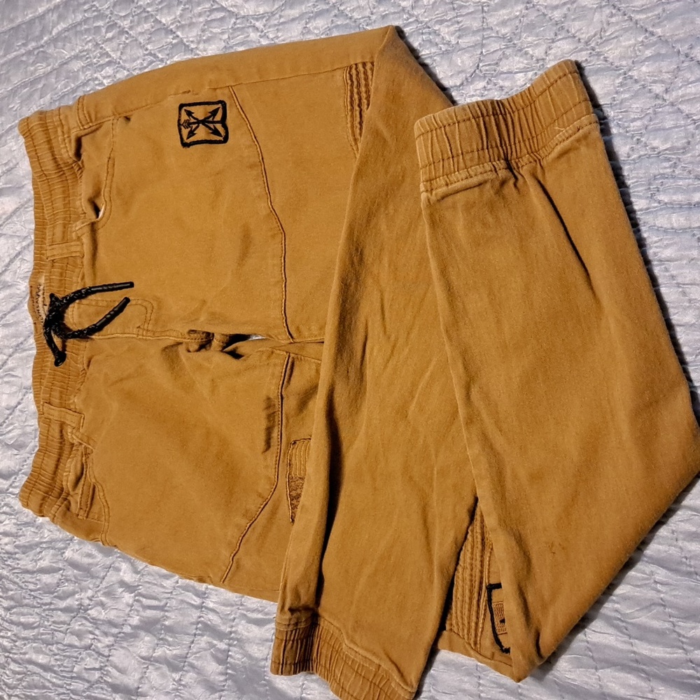 Brooklyn Laundry draw string denim jogger jeans with patches men's size medium